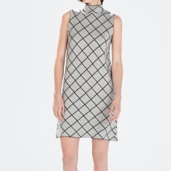 Romeo & Juliet Couture Grey Knit Sweater Dress Mock Neck Sleeveless M RJ36405 - Picture 1 of 9